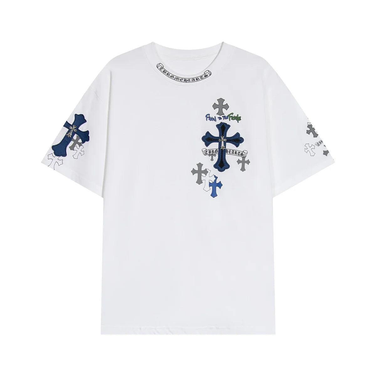 Chrome Hearts White Blue Cross T-Shirt