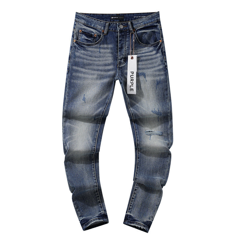 Purple Brand Distressed Medium-Wash Jeans