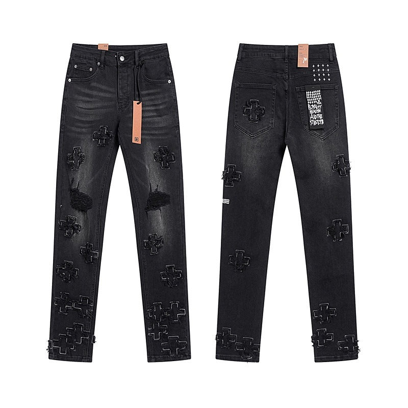 Ksubi 4x4 Cross-Patch Black Jeans