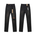 Ksubi Knee Logo Brown-Accent Black Jeans