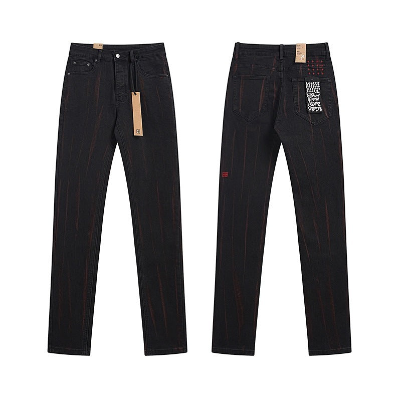 Ksubi Red-Accent Black Jeans