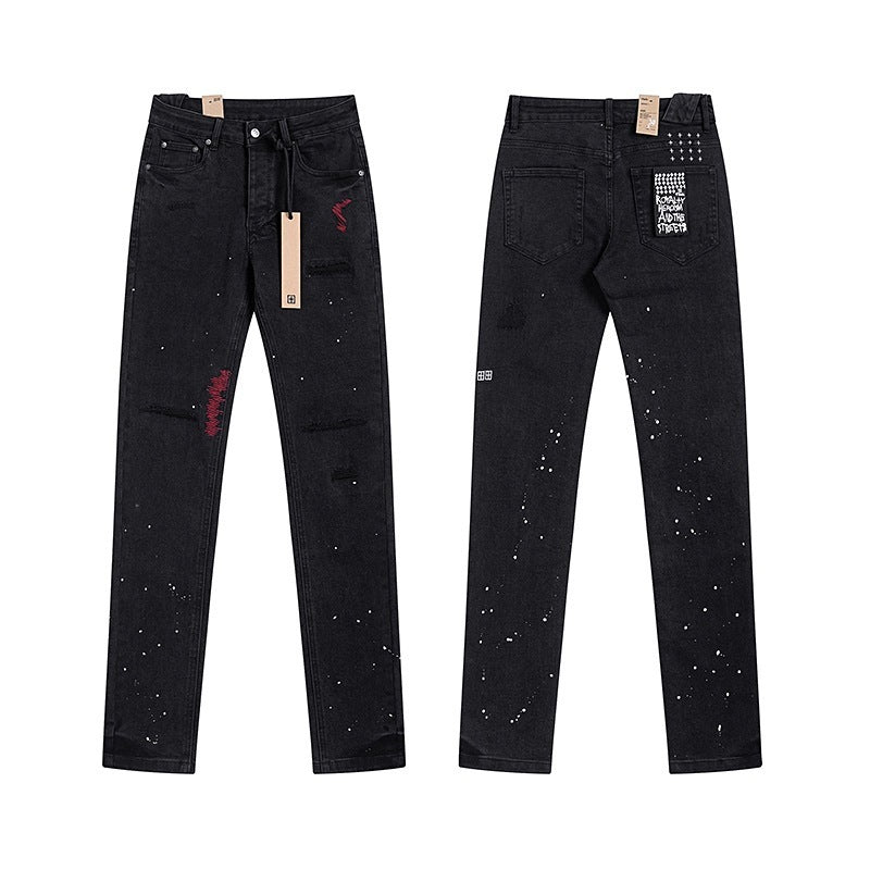 Ksubi Paint-Splatter Black Jeans
