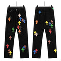 Chrome Hearts Black Multicolor Cross Jeans