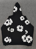 Denim Tears Cotton Wreath Hoodie - Black and White