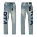 RTA Light Blue Oversized Logo Jeans