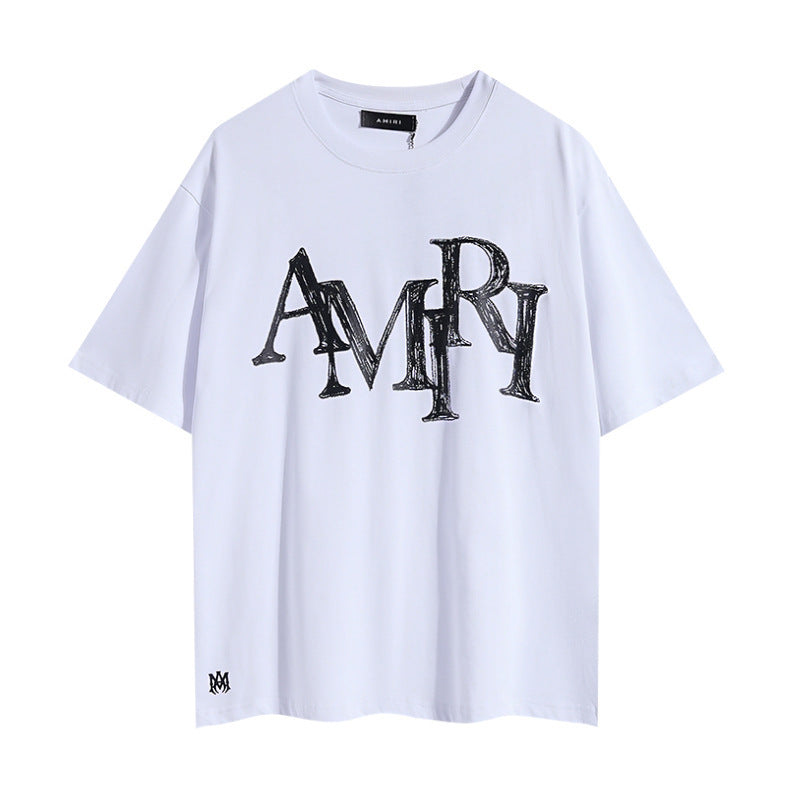 Amiri White Black Monogram T-Shirt