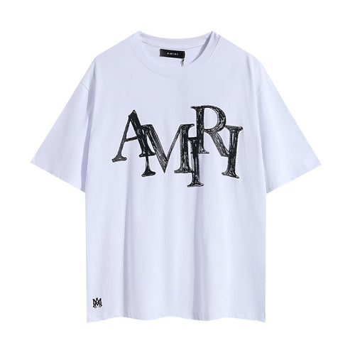 Amiri White Black Monogram T-Shirt