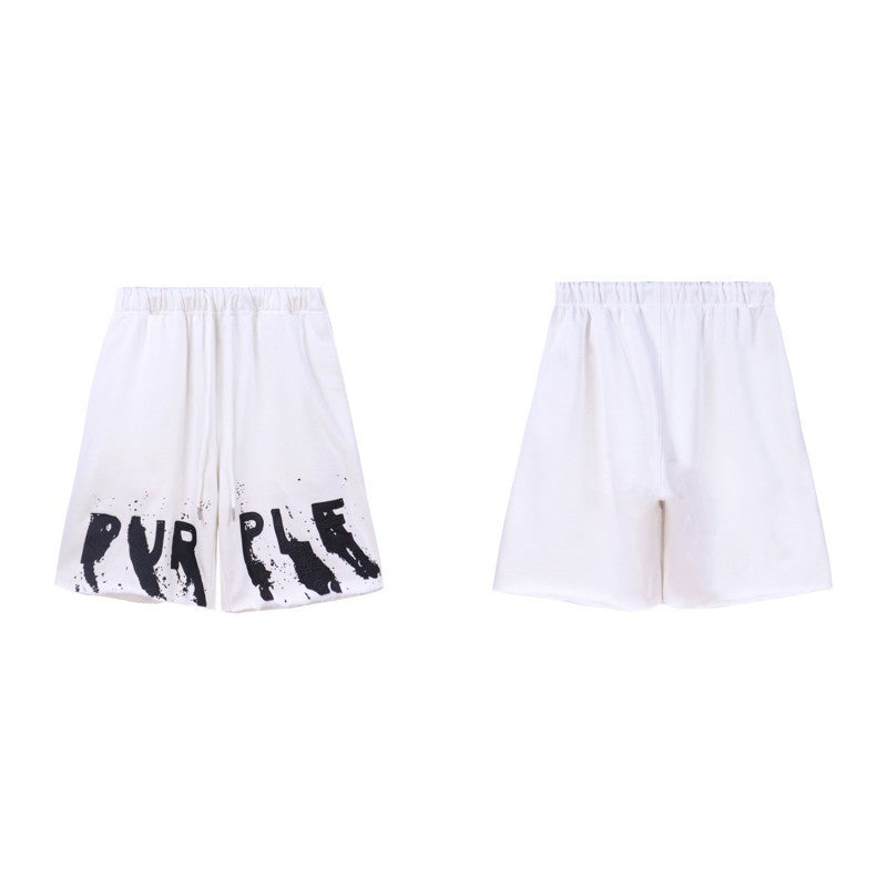 Purple Brand White Logo Shorts