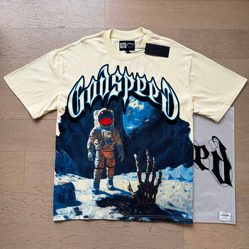 Godspeed Astronaut Graphic T-Shirt - Cream
