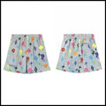 Purple Brand Light Wash Multicolor Monogram Shorts