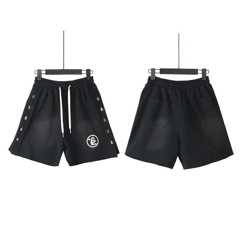 Hellstar Black Tonal Logo Shorts
