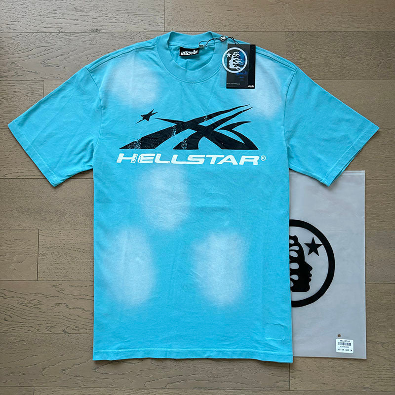 Hellstar Blue Silver Sport Logo T-Shirt