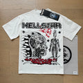 Hellstar White Red Skull Graphic T-Shirt