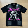 Hellstar Black Pink Portrait Graphic T-Shirt