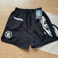 Hellstar Side Logo Shorts - Black and White