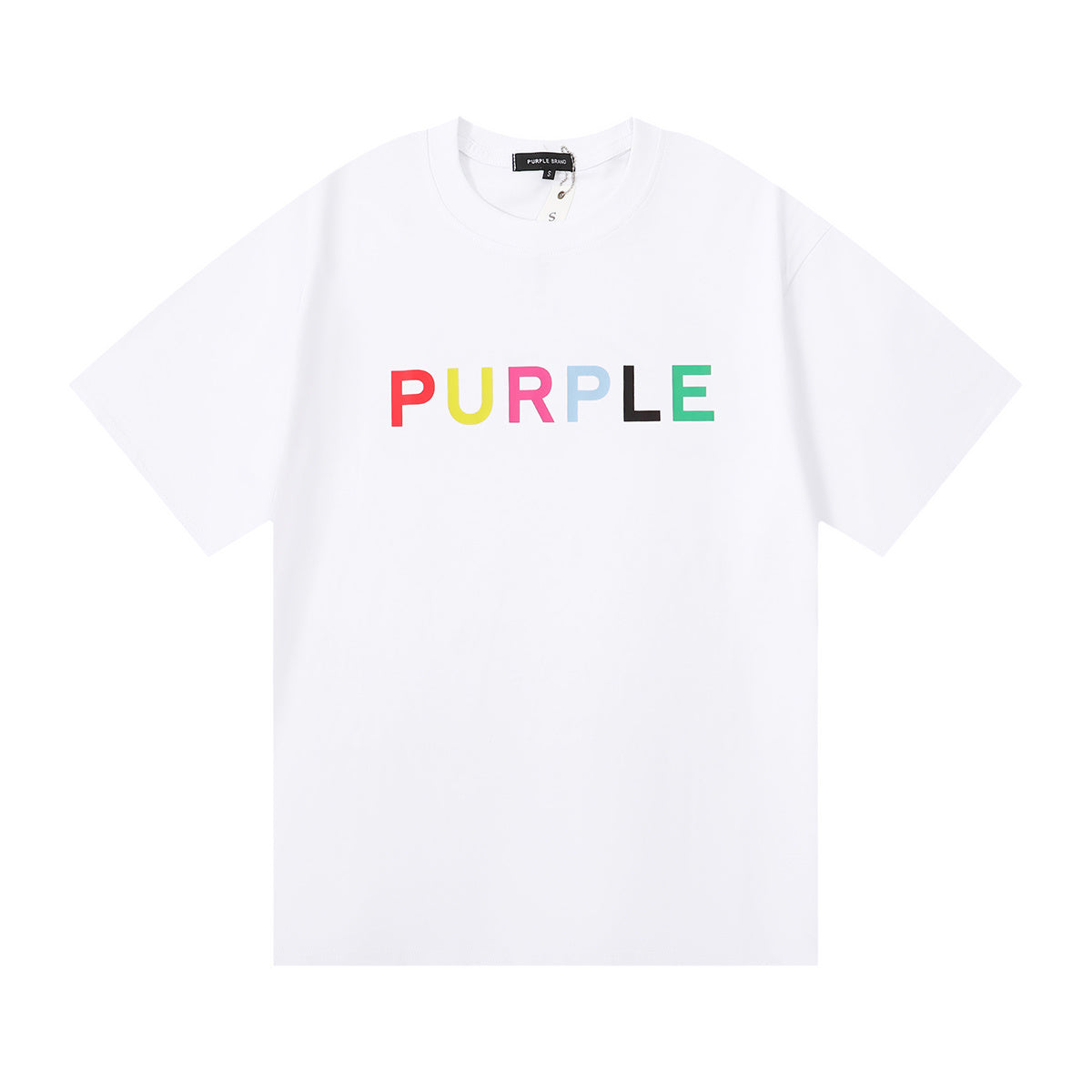 Purple Brand White Multicolor Logo T-Shirt