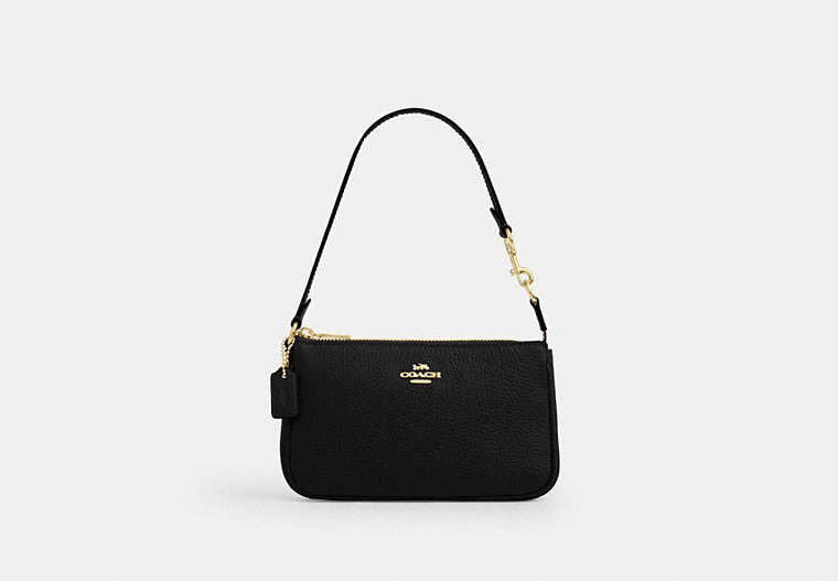 Coach Nolita 19 in refined pebble leather in Gold/Black