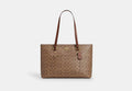 Coach Station Tote Bag in Signature Canvas in Gold/Tan/Brown