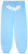 Sp5der Light Blue Logo Sweatpants