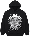 Sp5der Black White Web Hoodie