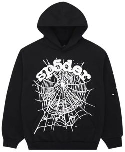 Sp5der Black White Web Hoodie
