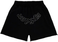 Sp5der Black Tonal Logo Shorts