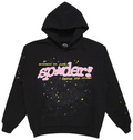 Sp5der Black Pink Web Hoodie