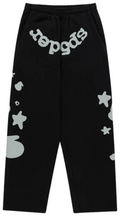 Sp5der Black Grey Star Logo Sweatpants