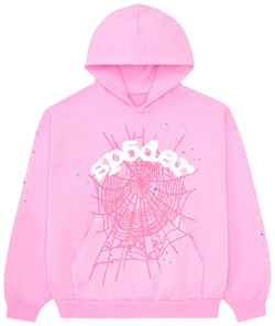 Sp5der Pink Web Hoodie