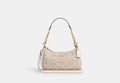 Coach Teri Shoulder Bag in Signature Canvas in Gold/Sand/Chalk
