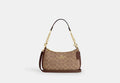Coach Teri Shoulder Bag in Signature Canvas in Gold/Tan/Brown