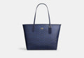 Coach City Tote Bag in Signature Canvas in Gold/Navy
