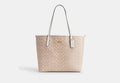 Coach City Tote Bag in Signature Canvas in Gold/Sand/Chalk