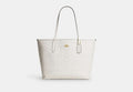 Coach City Tote Bag in Signature Canvas in Gold/White/Chalk