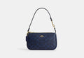 Coach Nolita 19 in Signature Canvas in Gold/Navy