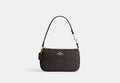 Coach Nolita 19 in Signature Canvas in Gold/Walnut/Black