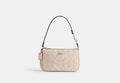 Coach Nolita 19 in Signature Canvas in Silver/Sand/Taupe
