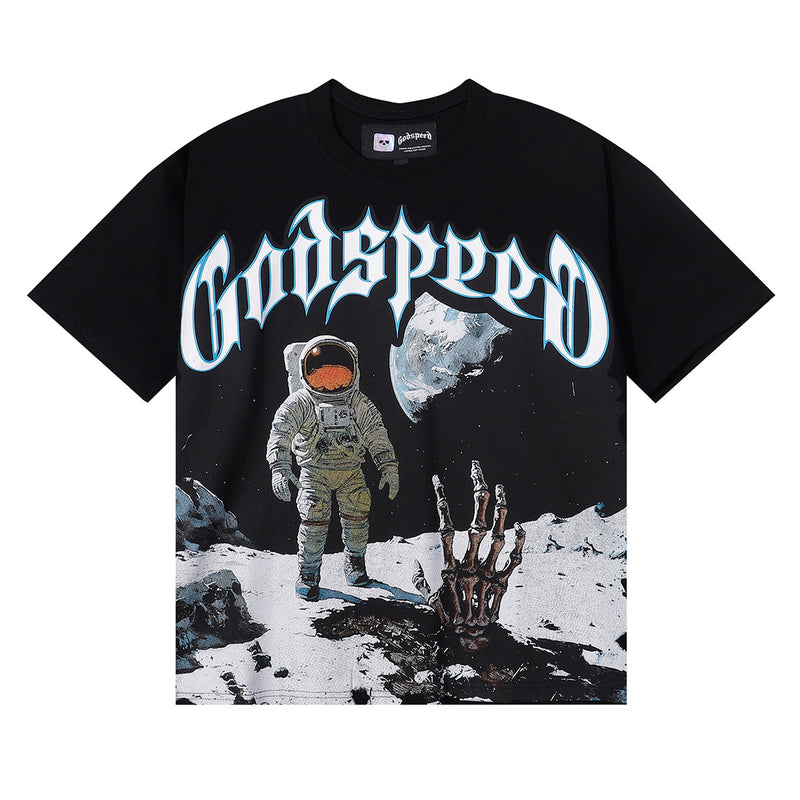 Godspeed Moon Landing Graphic Tee - Black