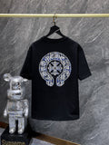 Chrome Hearts Black White Horseshoe Graphic T-Shirt