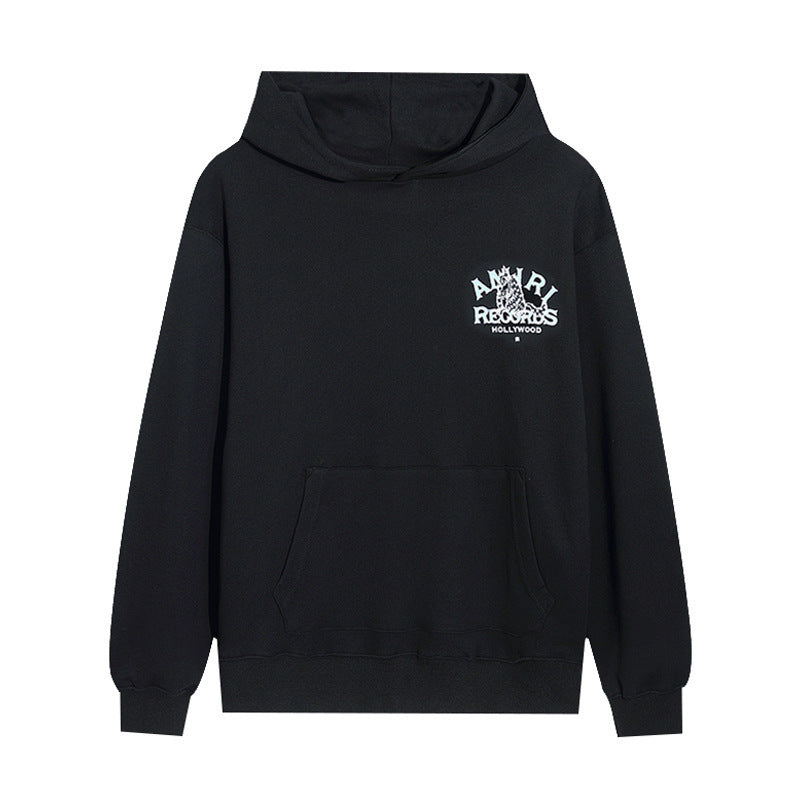 Amiri Black Records Graphic Hoodie