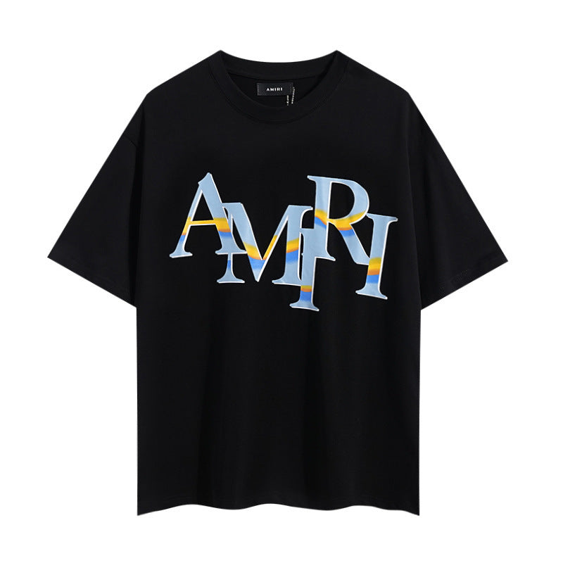 Amiri Black Multicolor Monogram T-Shirt