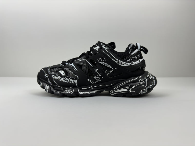 Balenciaga Track Sneaker Black and White