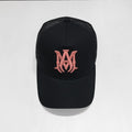 Amiri Black Rose Logo Trucker Hat
