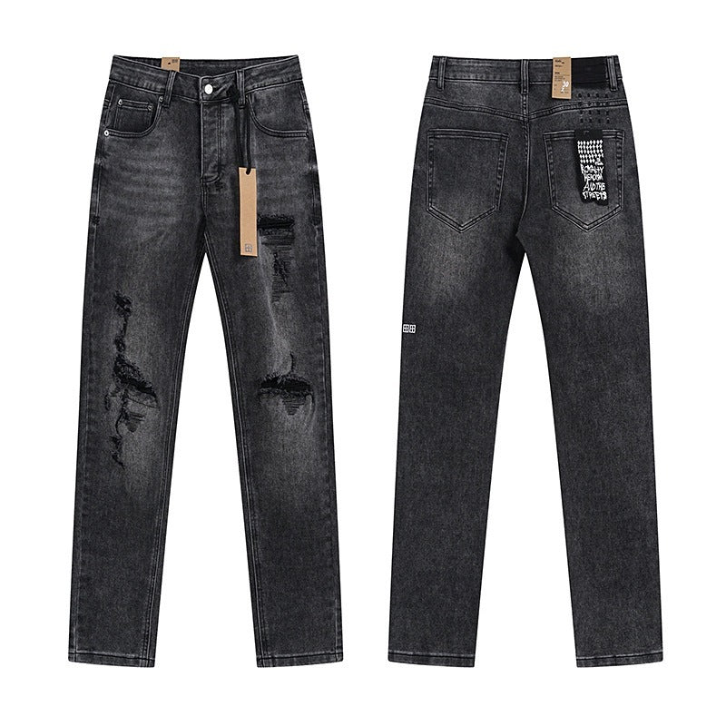 Ksubi Distressed Dark-Grey Jeans