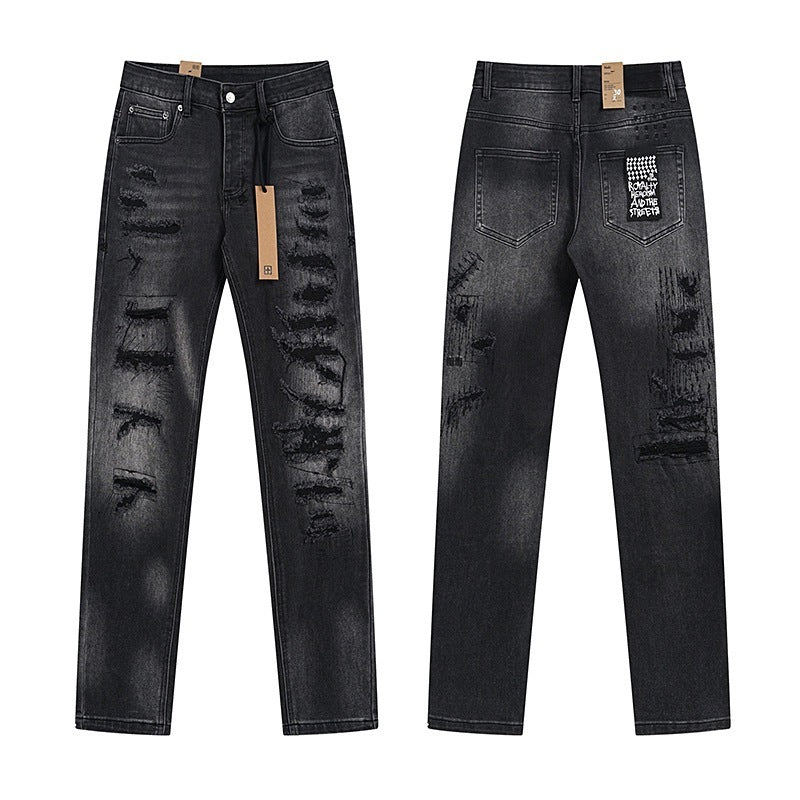 Ksubi Heavy-Distressed Charcoal Jeans