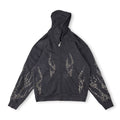 Hellstar Black Crystal Flame Graphic Hoodie