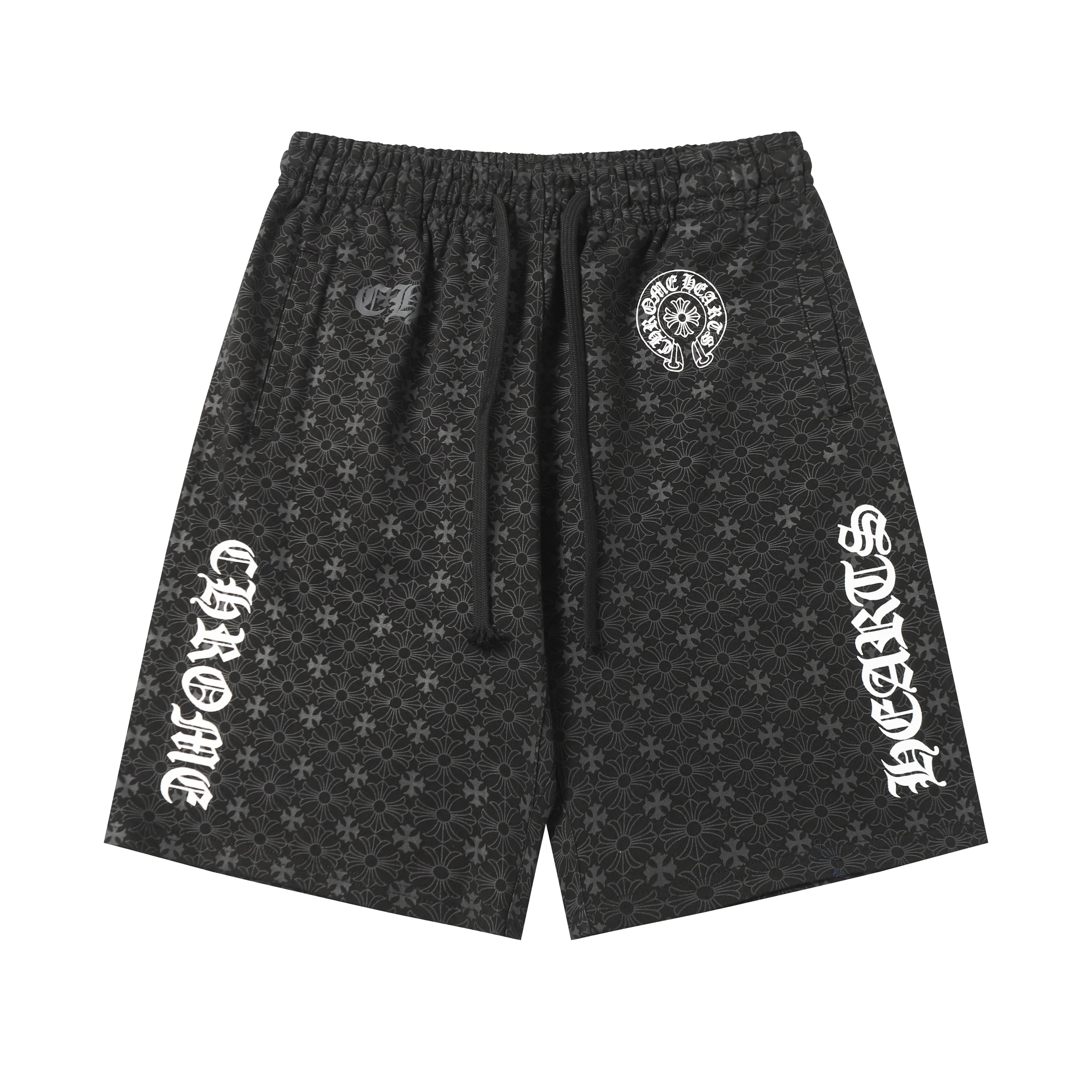 Chrome Hearts Black Paint Splatter Shorts