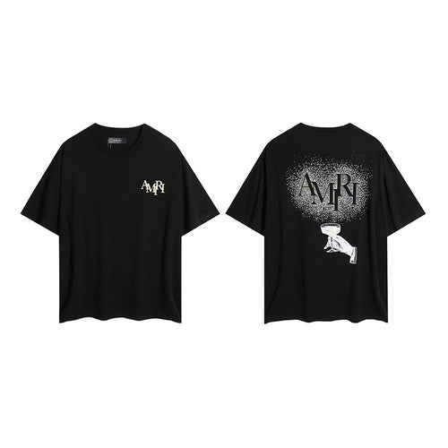 Amiri Black Front and Back Logo T-Shirt