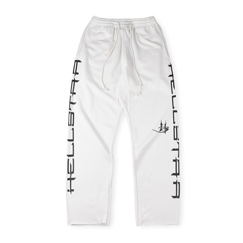 Hellstar White Black Logo Sweatpants