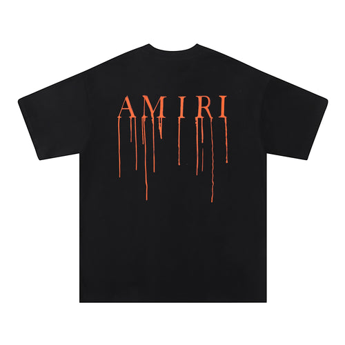 Amiri Black Orange Drip T-Shirt